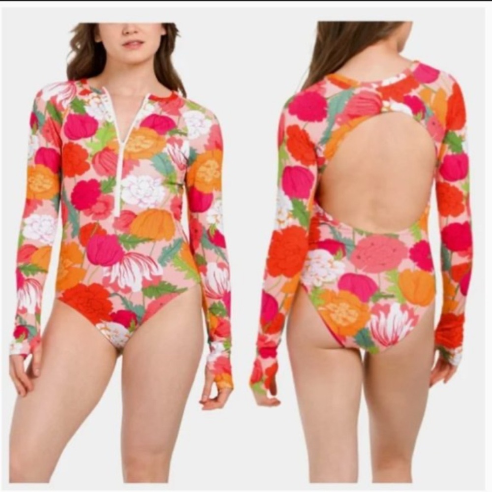 NWOT Trina Turk Rio zip up paddle suit. Large - Picture 3 of 10